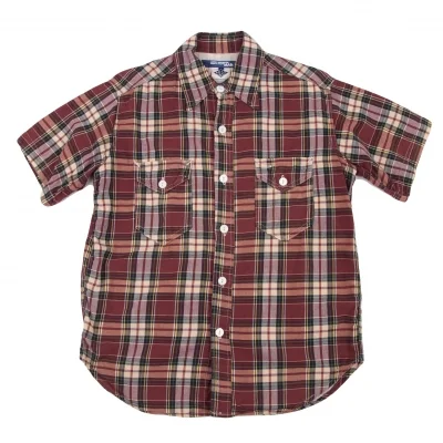 JUNYA WATANABE MAN POST O'ALLS Checker Short Sleeve Shirt