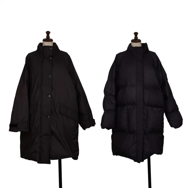 PLAIN PEOPLE Raglan Reversible Down Coat Black 3 K-133717_001
