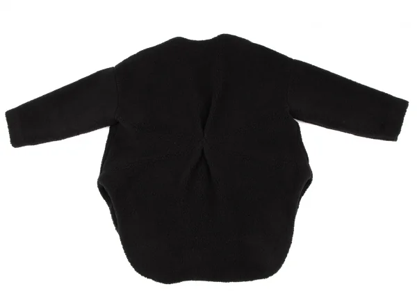 LE PHIL Collarless Round Hem Boa Jacket K-133720_011