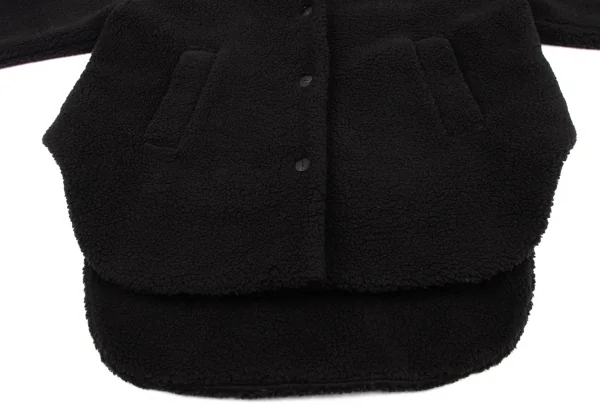 LE PHIL Collarless Round Hem Boa Jacket K-133720_007