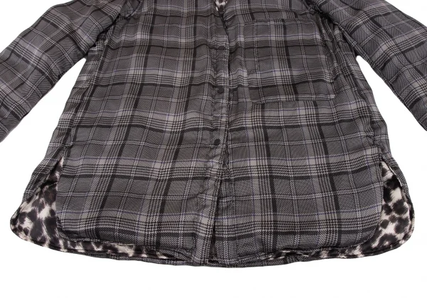 JNBY Leopard Lining Check Reversible Down Jacket K-133722_010