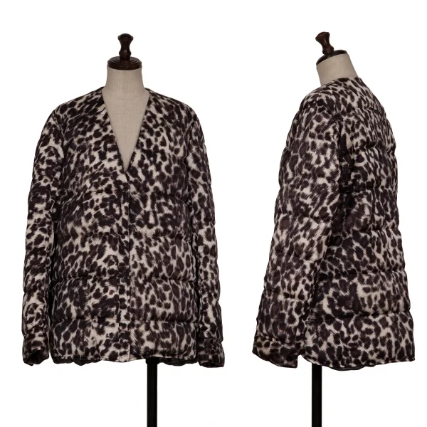 JNBY Leopard Lining Check Reversible Down Jacket K-133722_002