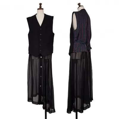 robe de chambre COMME des GARCONS Switching Wool Vest Dress