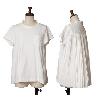 sacai Cotton Back Pleats Switching T Shirt