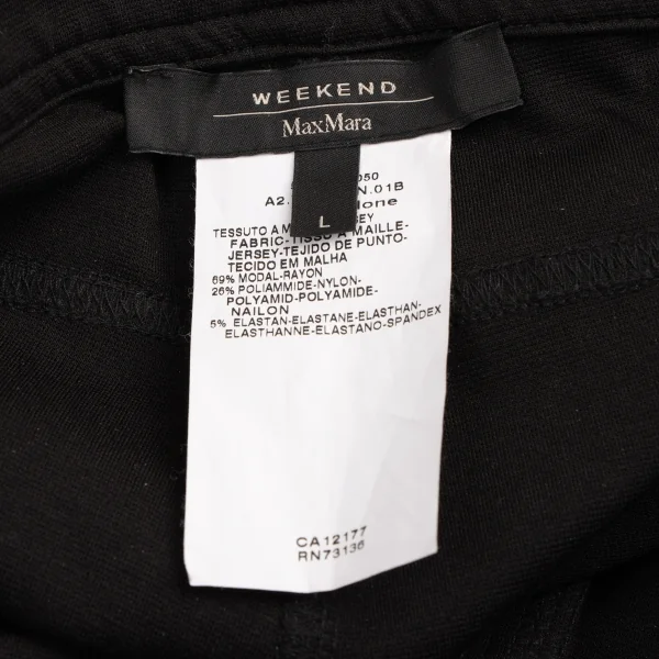 マックスマーラMax Mara WEEKEND レーヨンストレッチパンツ 黒L K-133776_014