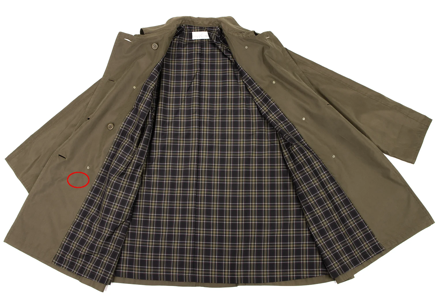 【祝開店！大放出セール開催中】 ジバンシィGIVENCHY チェックライニングポリナイロンコート モカ ジャケット・アウター