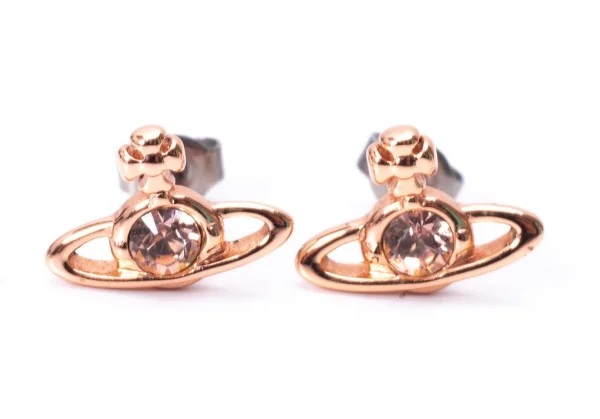 【美品】Vivienne Westwood　ピアス　オーブゴールドカラーストーン Vivienne Westwood ヴィヴィアンウエストウッド ピアス