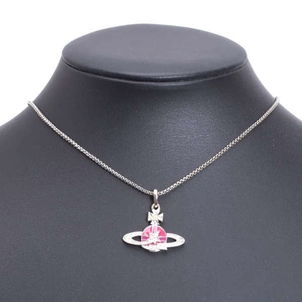 ヴィヴィアンウエストウッドVivienne Westwood DARLENE 流星ネックレス ピンクシルバー K-133800_001