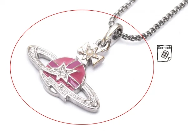 ヴィヴィアンウエストウッドVivienne Westwood DARLENE 流星ネックレス ピンクシルバー K-133800_003