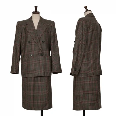 Yves Saint Laurent Wool Double Jacket & Skirt