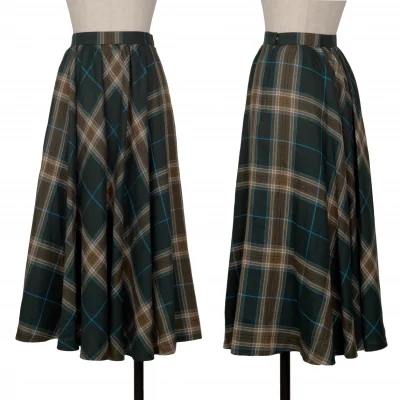Christian Dior Check Flare Skirt