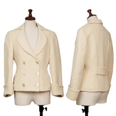 Salvatore Ferragamo Nep Tweed Round Collar Jacket