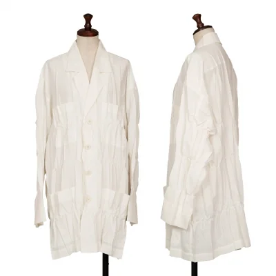 ISSEY MIYAKE Wrinkle Pleated Shirt Jacket