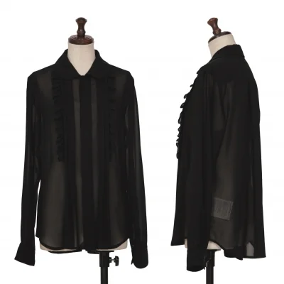 COMME des GARCONS See Through Ruffle Round Collar Blouse