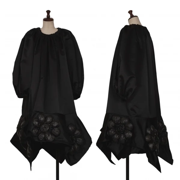 COMME des GARCONS Floral Design Flare Dress Black XS K-133906_001