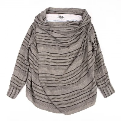 Vivienne Westwood MAN Orb Embroidery Stripe Wrap Shirt