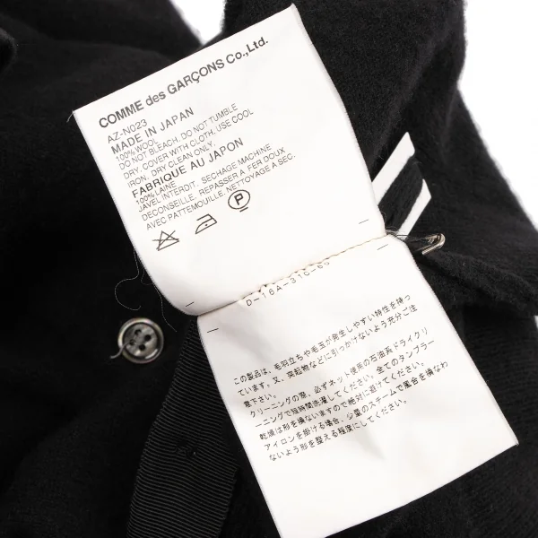 プレイ コムデギャルソンPLAY COMME des GARCONSハートワッペンウールニットカーディガン 黒M K-133917_013