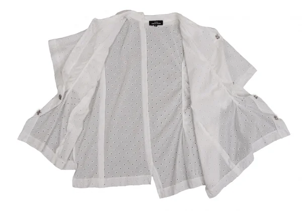 tricot COMME des GARCONS Tuck Design Hole Embroidery Blouse K-133930_010