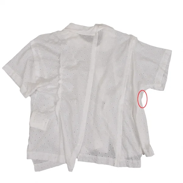 トリココムデギャルソンtricot COMME des GARCONS タックデザインホール天竺ブラウス オフM 【レディース】 トリココムデギャルソンtricot COMME des GARCONSタックデザイン