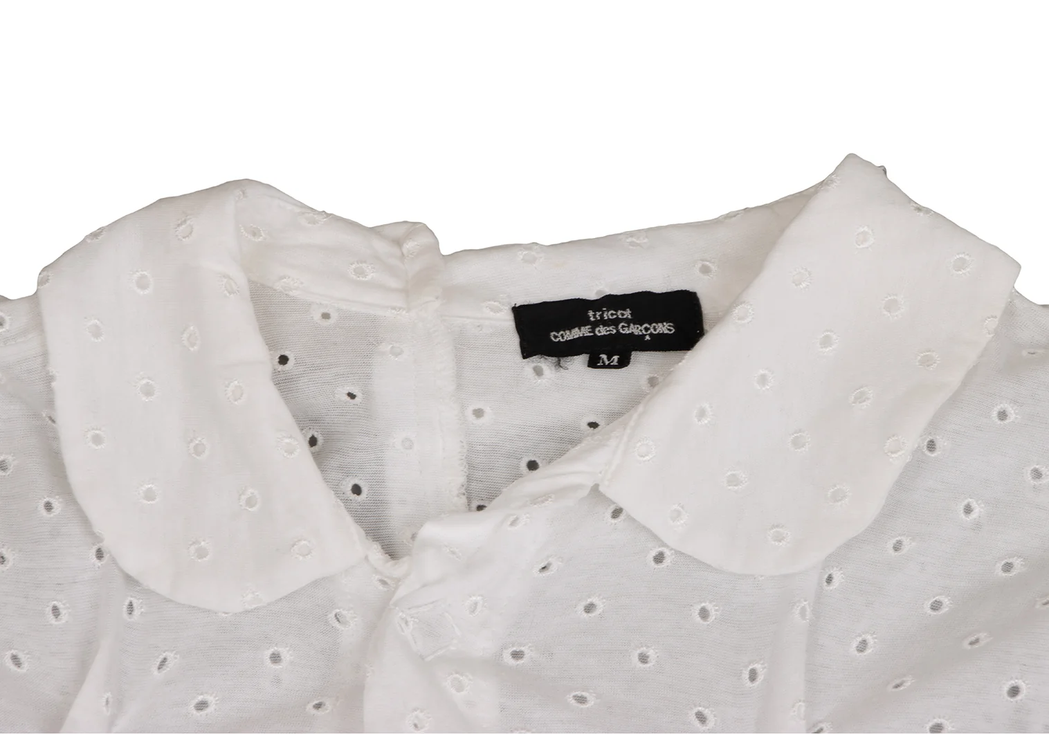 トリココムデギャルソンtricot COMME des GARCONS タックデザインホール天竺ブラウス オフM 【レディース】 トリココムデギャルソンtricot COMME des GARCONSタックデザイン