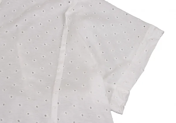 tricot COMME des GARCONS Tuck Design Hole Embroidery Blouse K-133930_007