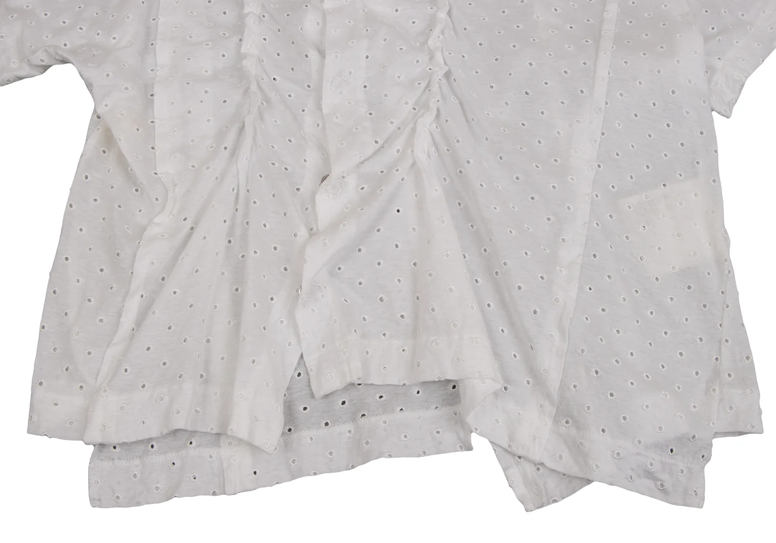 トリココムデギャルソンtricot COMME des GARCONS タックデザインホール天竺ブラウス オフM 【レディース】 トリココムデギャルソンtricot COMME des GARCONSタックデザイン