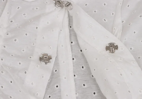 tricot COMME des GARCONS Tuck Design Hole Embroidery Blouse K-133930_009