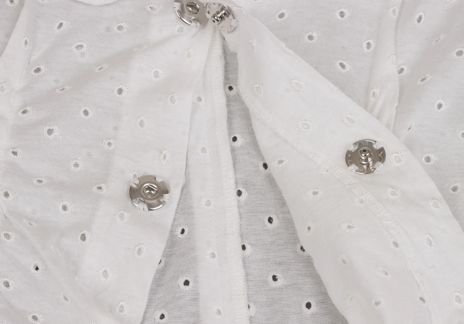 トリココムデギャルソンtricot COMME des GARCONS タックデザインホール天竺ブラウス オフM 【レディース】 トリココムデギャルソンtricot COMME des GARCONSタックデザイン