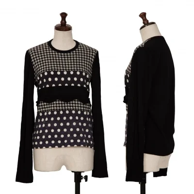 tricot COMME des GARCONS Pattern Switching Wool Knit Top