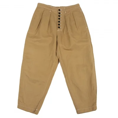 tricot COMME des GARCONS Cotton Linen Button Design Pants