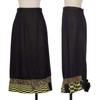 COMME des GARCONS Check Camouflage Tape Design Skirt