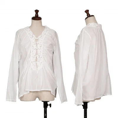 zucca Dyed Cotton Lace Tape Design Blouse