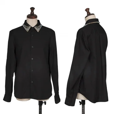 noir kei ninomiya Hologram Stud Decoration Long Sleeve Shirt