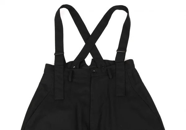 ●日本正規品● グランドワイGround Y ウールポリ裾ボタン吊りサルエルパンツ 黒 パンツ