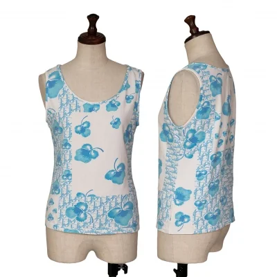 Christian Dior Leaf Logo Print Tank Top