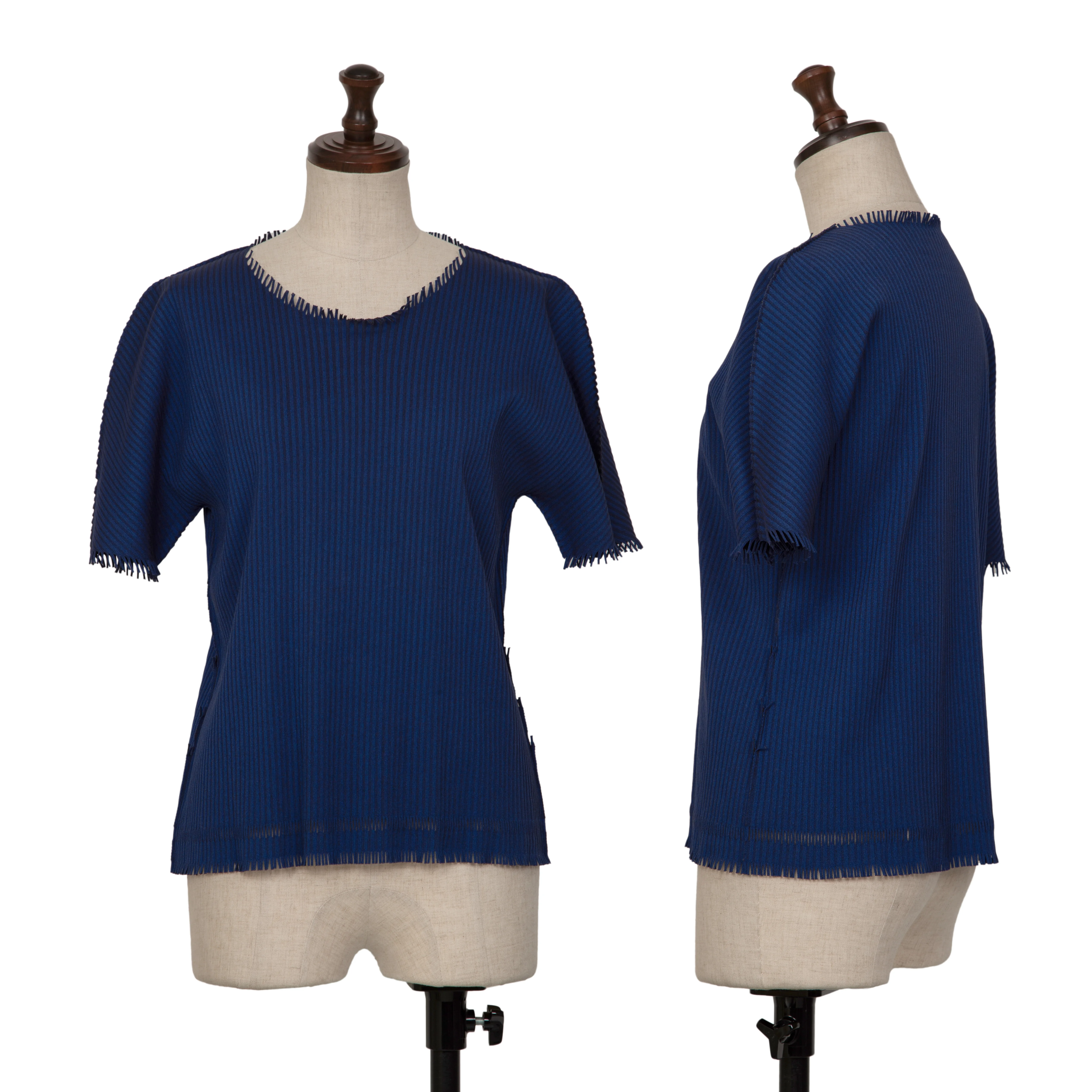 プリーツプリーズPLEATS PLEASE A-POC INSIDE フリンジカッティングTシャツ 青3 【レディース】 プリーツプリーズPLEATS PLEASE A-POC INSIDE フリンジ
