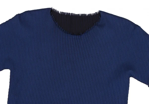 プリーツプリーズPLEATS PLEASE A-POC INSIDE フリンジカッティングTシャツ 青3 【レディース】 プリーツプリーズPLEATS PLEASE A-POC INSIDE フリンジ
