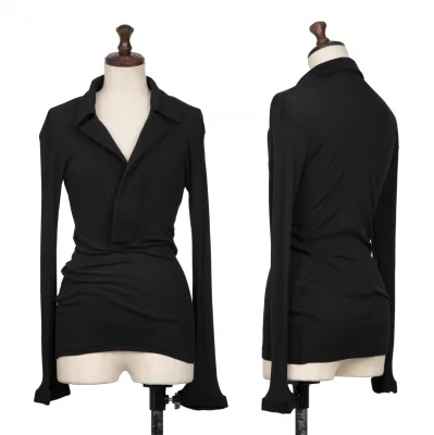 Yohji Yamamoto FEMME Cotton Collared T Shirt