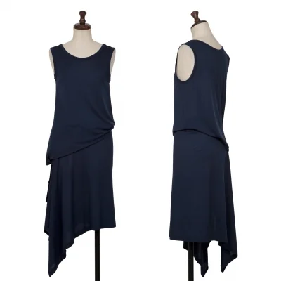 Yohji Yamamoto NOIR Asymmetry Nylon Sleeveless Dress