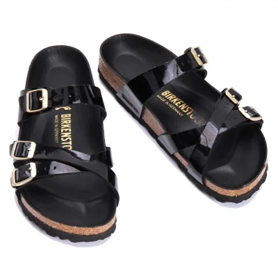 BIRKENSTOCK Franca Patent Leather Strap Sandal