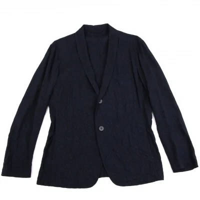 ISSEY MIYAKE MEN Linen Blend Shawl Collar Jacket