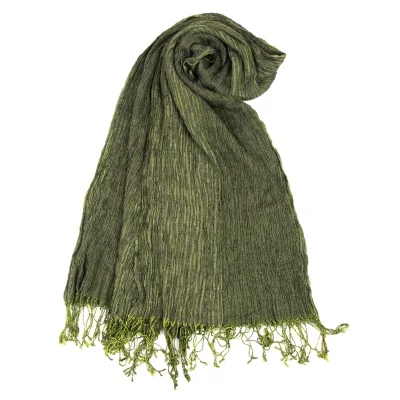 ISSEY MIYAKE MEN Wool Silk Ripple Fringe Stole