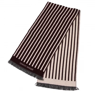 GIORGIO ARMANI Stripe Fringe Stole