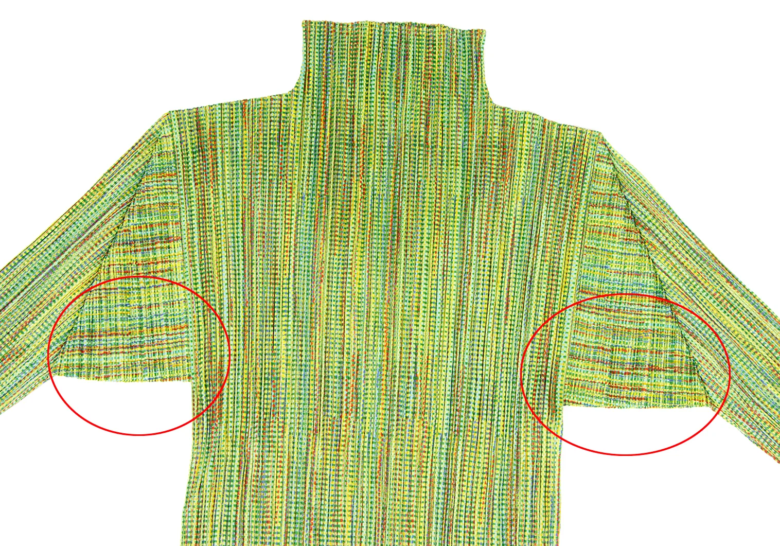 PLEATS PLEASE マルチカラーハイネックトップス プリーツプリーズPLEATS PLEASE マルチチェックプリーツ