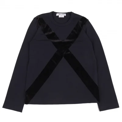 COMME des GARCONS COMME des GARCONS Velour Cross Taped Poly T Shirt