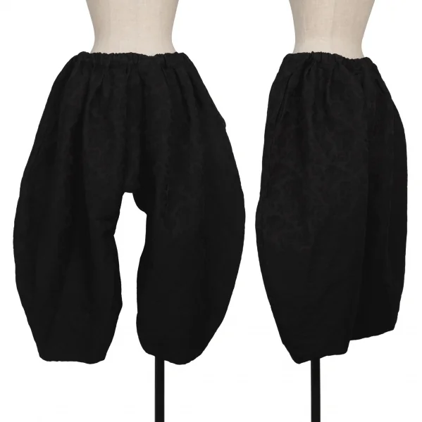 COMME des GARCONS Floral Jacquard Poly Dropped Crotch Pants Black S K-134157_001