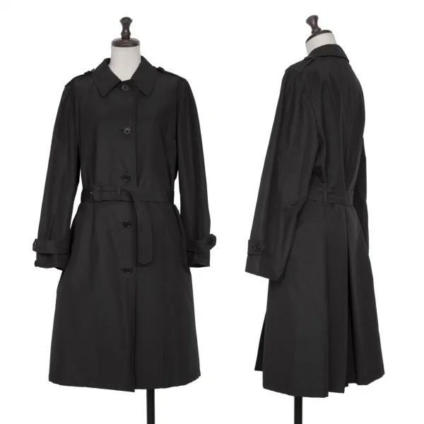 プラダPRADA コットンポリステンカラーコート 黒42 K-134163_001