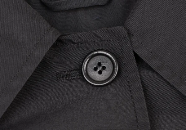 プラダPRADA コットンポリステンカラーコート 黒42 K-134163_004