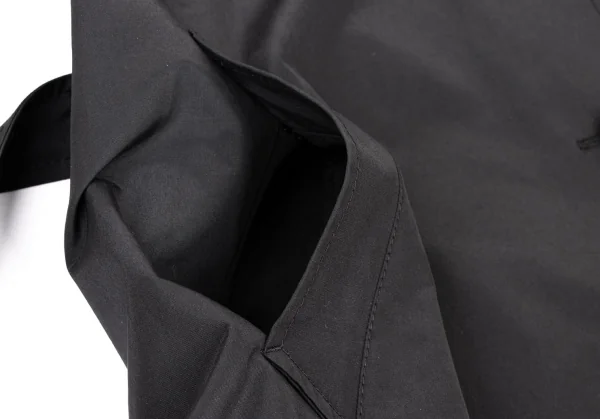 プラダPRADA コットンポリステンカラーコート 黒42 K-134163_012