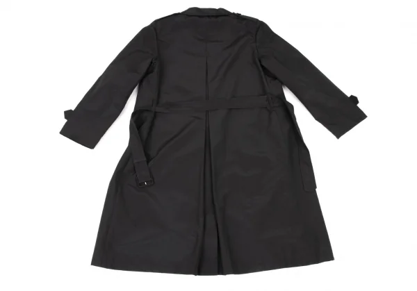 プラダPRADA コットンポリステンカラーコート 黒42 K-134163_015